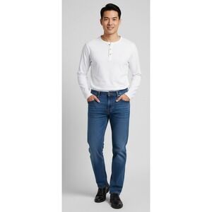 Guide Gear Men's Flannel Lined Denim Jeans‎ Size 30x29 Straight Med Wash Cotton